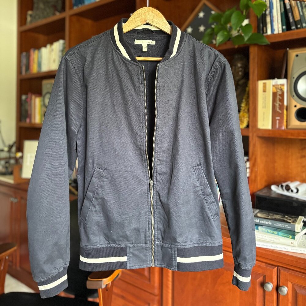 Hawker Rye Bomber Jacket – Navy Blue (Size Small)